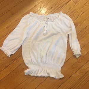 Airy partially sheer blouse